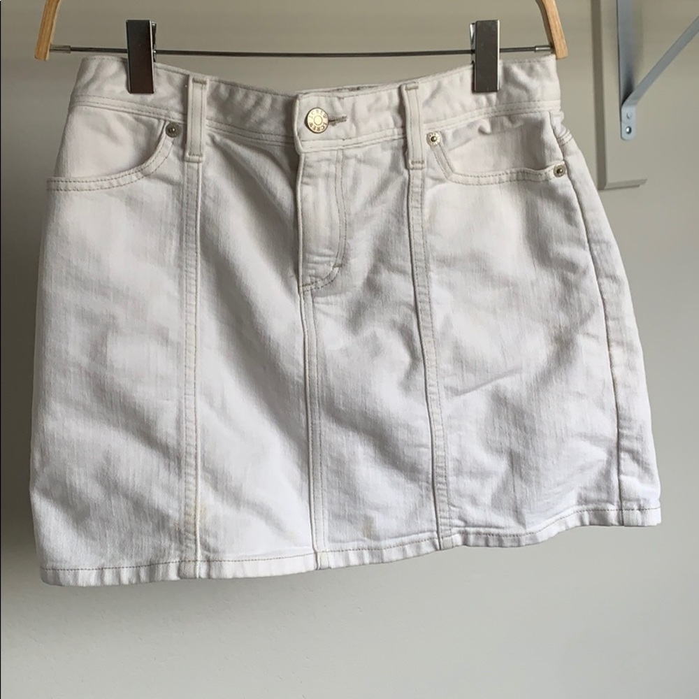 White Denim Skirt